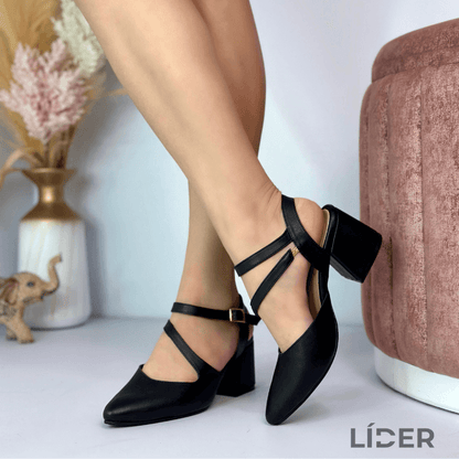 Zapatilla Tacon Dama Cuadrado Paula